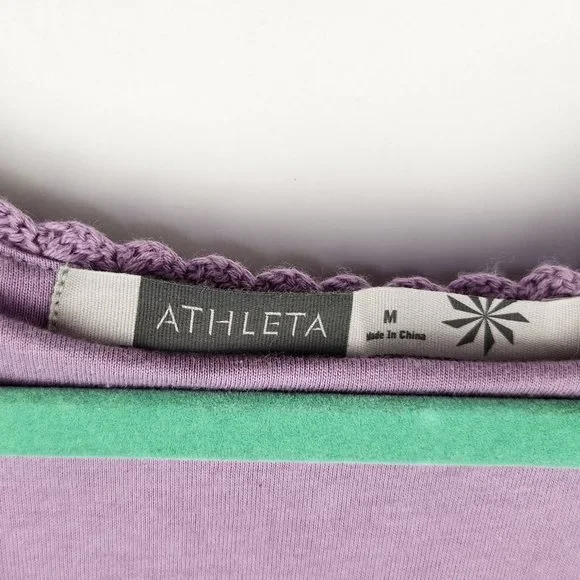 Athleta Purple Kirra Crochet Sleeveless Midi Dress sz M - Picture 5 of 7